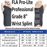Wrist Splint Support Brace 8", Pro-Lite FLA Orthopedics X-Small Left Wrist