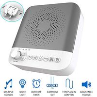 A3-02 Plug-in Night Light White Noise Sound Machine with 17 Non-Looping Soothing Natural Sounds, Relax Timer Setting/Portable Sleep Therapy Machine for Adults, Baby, Kids & Toddlers/Home & Travel