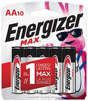 Energizer AA Batteries (10 Count), Double A Max Alkaline Battery