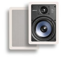 Polk Audio RC65i 2-way Premium In-Wall 6.5" Speakers, Pair of 2 Perfect for Damp and Humid Indoor/Outdoor Placement - Bath, Kitchen, Covered Porches (White, Paintable Grille)