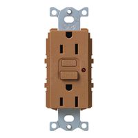 Lutron SCR-15-GFTR-TC Satin Colors 15A GFTR Electrical Socket Receptacle, Terracotta