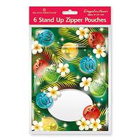 Aloha Goody Zipper Gift Bag Pouches 6 Per Pack - Ornaments of The Islands
