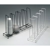 Countertop Cup Lid Rack White Steel Wire - 18 1/2"L x 4 3/4"W x 12"H