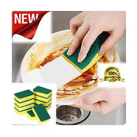 AMOUSTORE Cleaning Scrub Sponge – Kitchen, Dishes, Sink, and Bathroom Scrubbing Sponges Along with Heavy Duty Scouring Power (14pcs)