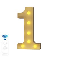 YOUZONE Newly Upgrade LED Letter Lights Marquee Alphabet Light Up Letters with Remote Control Timer Dimmable Battery Powered for Events Wedding Party Birthday Home Bar Decoration (RC-1)