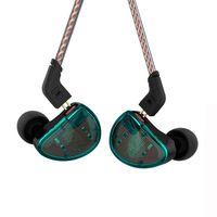 KZ AS10 Earbuds Pure 5 Balanced Armature 5BA Earphone, Musician in Ear Monitor Headphone High Fidelity HiFi Headset (No Microphone, Green)