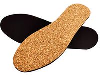 Natural Cork 3D Molding Comfort Orthotic for Flat Feet Pronation Active Thick Insoles with Foot Cushion Pad (US(M) 6~10.5)