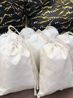 100pcs (5''by7”) Zero waste Small Muslin Cotton Reusable Drawstring Bags |Gift wraps,Produce, Jewelry Pouch, Kitchen Storage, Linen bags, muslin bags, Christmas Gifts, Bulk bags| 100% cotton