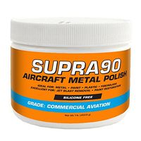 Supra90 Aircraft Metal Polish (1lb) for Airplane Painted Surfaces - Removes Jet Blast & Fuel Stains, Meets Boeing and Airbus Requirements
