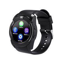 Sanoxy Smart-Phone-Watch with Camera, Touchscreen Smart Wrist Watch with Sim Card Slot, Camera Controller Watch Unlocked Waterproof Smart SIM-Watch Phone Function (Black)