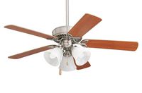Emerson Ceiling Fans CF710BS Pro Series II Low Profile Hugger Ceiling Fan With Light, 42-Inch Blades, Brushed Steel Finish