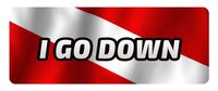 Makoroni - I GO DOWN Scuba Diving Car Laptop Wall Sticker