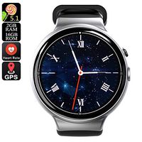 Generic I4 Air Smart Watch Phone - Calls, Messages, 1 IMEI, 3G, 5MP Camera, Social Media, Pedometer, Heart Rate, Android OS (Silver)
