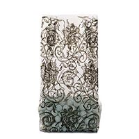 25ct Small Elegant Black"Laced Roses" 7x2x3" Cello Cellophane Treat Food Snack Bags nfLG -586