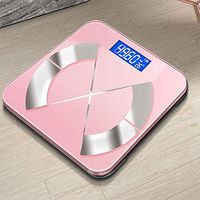 Bluetooth Body Fat Scale Smart Scale Digital Bathroom Wireless Weight Scale, Smart Usb Charging, Body Composition Analyzer With Smartphone Led Display, 180kg, 26 29cm,Pink