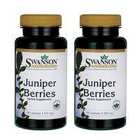 Swanson Juniper Berries Digestive Immune System Health Fiber Herbal Supplement 520 mg 100 Capsules (Caps) (2 Pack)