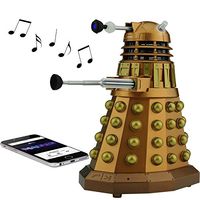 Doctor Who Dalek Merchandise | Fametek Bluetooth Speaker - Plays Music, Lights Up, Sounds Effects | Unique Gifts for Men - Great for Dad Birthday Gifts Anniv. Gadgets Merch Toy Geek Nerd Collectibles
