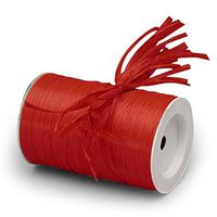 Red Matte Raffia Ribbon 1/4" X 100 Yards