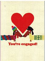 Roger la Borde Dachshund Engagement Cards Set of 6"Puppy Love HD"