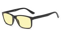 Eyekepper Blue Light Shield Computer Reading Glasses-Yellow Tinted Lens Eyeglasses (Black, 2.00)