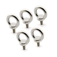 Yasorn 5pcs M8/0.32" Lifting Ring Eye Bolt Stainless Steel Screw Bolt