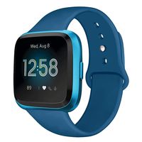 Kmasic Sport Band Compatible with Fitbit Versa/Fitbit Versa 2/Fitbit Versa Lite Edition, Soft Silicone Strap Replacement Wristband Versa Smart Fitness Watch Small Large