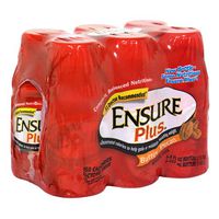 Ensure Plus Complete Balanced Nutrition Drink, Butter Pecan, Six-8 Fluid Ounces Bottles