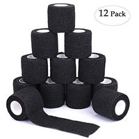 Self-Adhesive Cohesive Wrap Bandage Flexible Stretch Tape Athletic Strong Elastic First Aid Tape for Wrist, Ankle Sprains, Swelling 12 Packs, 2Inch X 5Yards