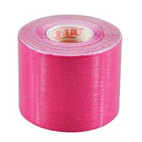 One Roll Elastic Kinesiology Sports Tape Muscle Pain Care Therapeutic Strain Injury Support (2inch*11.5Feet, Pink)