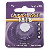 NABC UL-1216 UltraLast Lithium Manganese Dioxide Button Cell Battery