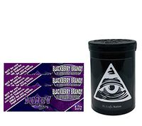 Herb Airtight Container Fresh Kettle with Juicy Jay's BlackBerry Brandy 1.25 Flavored Hemp Rolling Papers 3 Count DC Crafts Nation- Illuminati
