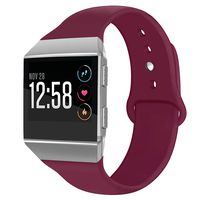 OenFoto Sport Bands Compatible Fit bit Ionic, Soft Silicone Wristband Replacement Watch Band Strap Accessory Bracelet for Fit bit Ionic Smart Watch, Wine Red Large