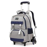 TiTa-Dong Rolling Backpacks,Six Wheels Rolling Carry-on School Bags,High-Capacity Trolley Wheeled Laptop Backpack with Detachable Telescopic Rod,for Unisex Teenagers Kids Students