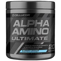 Cellucor Alpha Amino Ultimate EAA & BCAA Recovery Powder + HMB, Essential & Branched Chain Amino Acids For Post Workout Hydration, Blueberry Lemonade, 20 Servings