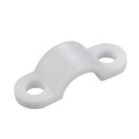 uxcell 50pcs Nylon Cable Clamp Wire Tube Fastener Fixing Clip Curve White