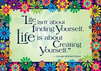 Barker Creek - Office Products Motivational Poster, Life is About Creating Yourself (BC-1800)