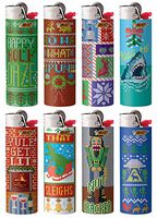 BIC Ugly Sweater Series Lighters Special Limited Edition Set of 8 Lighters