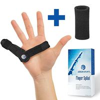 Arrow Splints Mallet Finger Splint | Trigger Finger Brace fits Pinky Finger, Index, Middle, Ring, Thumb Arthritis Pain Relief, Straightening, Broken Finger Support, Knuckle Immobilizer +Bonus Sleeve
