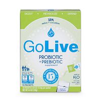 GoLive Probiotics for Women, Men and Kids - Prebiotics and Probiotics for Gut & Digestive Health - Clinically Tested Formula Proven, Recommended by Doctors and Dietitians (Melon & Cucumber, 10 Count)
