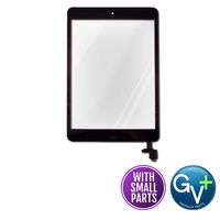 Group Vertical Replacement Touch Screen Digitizer Compatible with Apple iPad Mini, Mini 2 (Black) w/IC Chip + Adhesive (A1432, A1454, A1455, A1489, A1490, A1491)
