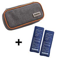 Insulin Cooler Bag,Portable Insulated Diabetic Organizer Medical Travel Cooler Case with 2 Ice Packs
