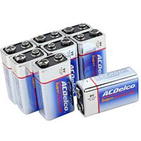 ACDelco 9 Volt Batteries, Super Alkaline Battery, 8 Count Pack