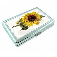 Perfection In Style Metal Silver Cigarette Case Vintage Flowers Design 010