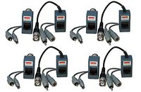 CamVtech USA 4 Pairs Video Audio Power Balun Network Transceiver Connectors CAT5/CAT6 to BNC High-end unit