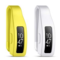 KIMILAR Clip Holder Compatible with Fitbit Inspire/Inspire HR Accessory Clip [2 Pack], Sport Silicone Replacement Clip Holder Smart Clip (Yellow+White)