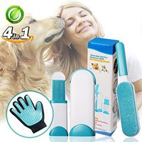 M&N PRODUCTS Pet Hair Brush Kit, Reusable Fur & Lint Remover with FREE Pet Grooming Glove for Cats and Dogs |Self Cleaning Base, Pet-Friendly tools for Keeping Clean your Furniture, Clothing, Fabrics