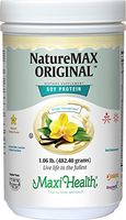 Maxi-Health NatureMAX Plus Soy Protein Powder 20gram Protein Per Serving - Natural Vanilla  - Diet Supplement and Energy Support Meal Replacement - Kosher Vitamin - 1 Pound