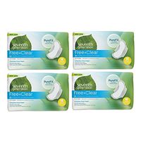 Seventh Generation Ultrathin Pads, Regular with wings, Free & Clear Chlorine Free, 18ct (4 Pack)