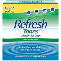 Refresh Tears Lubricant Eye Drops, Moisture Drops for Dry Eyes. 4- .5 fl oz. bottles