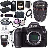 Canon EOS 5DS-R 5DSR DSLR Camera + EF 24-105mm f/4L is USM Lens + LPE-6 Lithium Ion Battery + Canon 100ES EOS Shoulder Bag Bundle 6